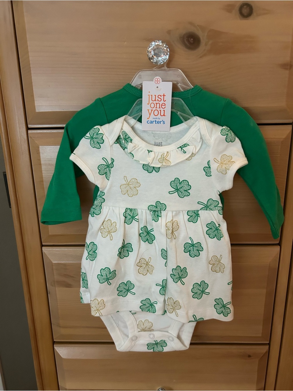 NWT Just One You Made by Carter's St. Patrick's Day 2-Piece Outfit Set 3M